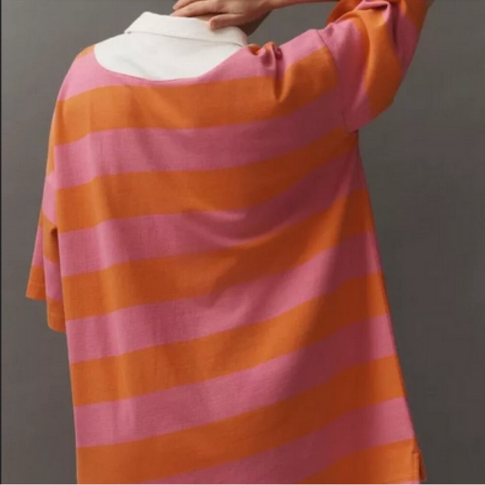 NWT Daily Practice Oversized Striped Pink and Orange Tunic - Picture 4 of 15